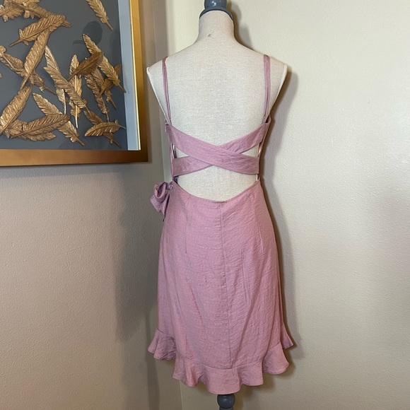 Selfie Leslie Peoria Cami Strap Wrap Dress Blush - Picture 8 of 10